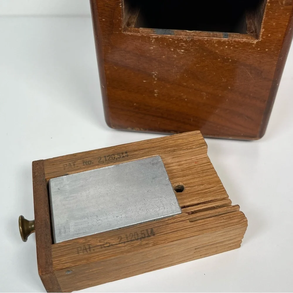 Vintage 1930's Unique Wooden Savings Bank Coin Bank Shelf Decor